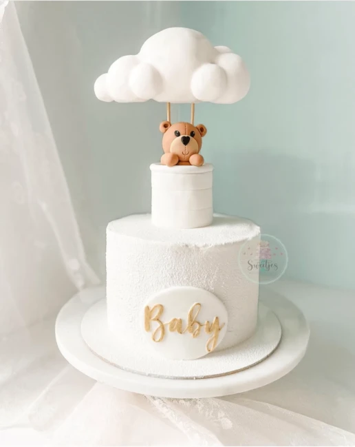 verjaardagstaart op maat met fondant decoratie Sweetjes